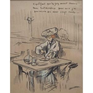 Gustav Adolphe Mossa. Drawing .