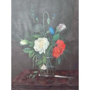 Fleur De Pissenlit Dans Un Bouquet. Gouache 1808.
