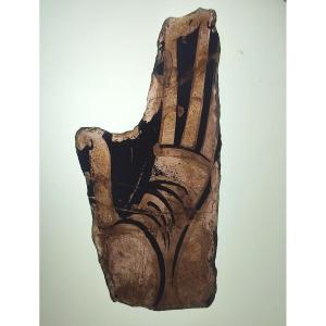 A Blessing Hand. 12 Th Century Stained Glass Window. 