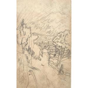 Pierre Bonnard. A Walker On A Path Above Saint-tropez. Circa 1913