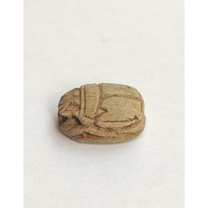 Scarab Beetle. With Hieroglyphs. Late Period Egypt 