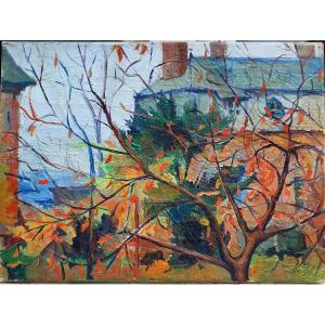 Landscape. Rouen School, Circa 1910