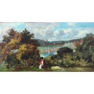 Animated Landscape. English School Circa 1840.