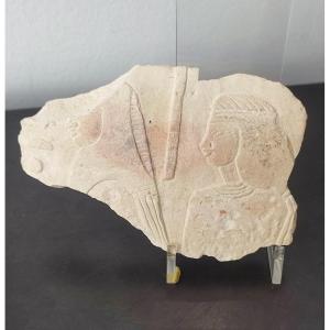 Two Women. Fragment Of A Bas-relief. New Kingdom Egypt.