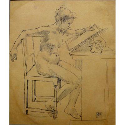 Armand Rassenfosse, Ex-libris Project, Drawing From 1907