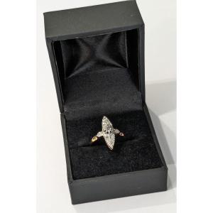 Small Marquise Ring In Gold, Platinum And Diamonds, 1900 Period