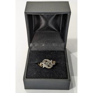 Small Ring In Yellow Gold, Platinum, Diamonds, 1900 Period