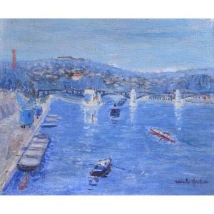 The Rhone In Lyon Around 1930.