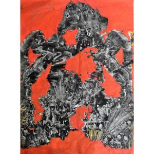 Red And Black Composition.