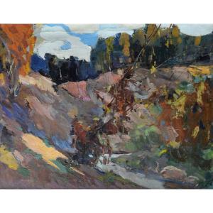 "russian Landscape In Autumn" Ariadna Sokolova(1925 – 2013)