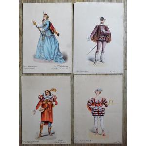  “a Suite Of 4 Theatre Costumes” By Jules Draner (1833 – 1926)