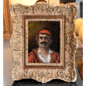 Man With A Turban, A Moustache And An Earring.