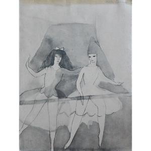 “two Dancers” Marie Laurencin (1883 -1956)