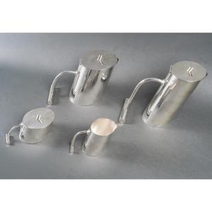 Tea And Coffee Service In Silver Metal