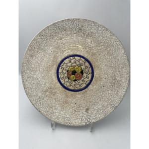 Modernist Glazed Ceramic Dish By Charles Catteau