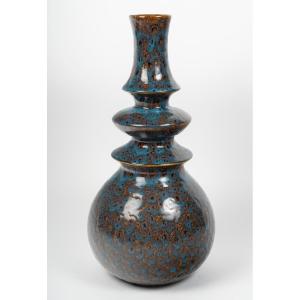 Large Baluster-shaped Ceramic Vase From The 1950s-60s