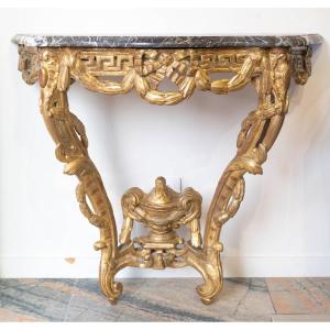 Transition Period Carved Giltwood Console
