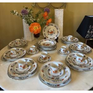 Limoges Porcelain Dinner Service, Old China Décor - Raynaud & Co, 20th Century