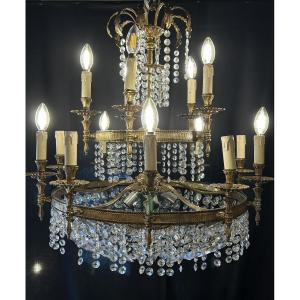 20-arm Gilt Bronze Chandelier, Empire Style - 20th Century