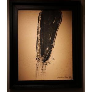 Large Charcoal Drawing By Angel Alonso