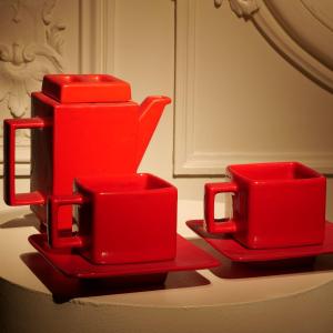 Montecatini Red Ceramic Tête-à-tête
