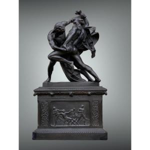 “knife Wrestlers”, After  The Statue By J. P.  Molin, Stockholm 1867