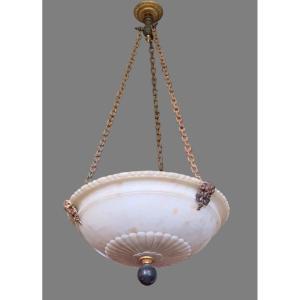 Alabaster Lighting In Classical Cup  Form. , 19th Cent 