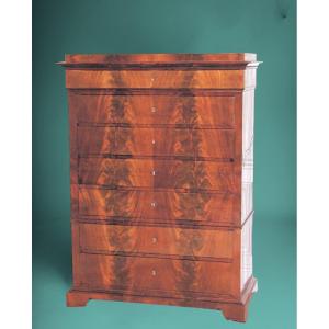 Handsome Semainier, Cuban Mahogany, Baltic, Circa 1830