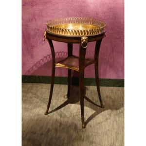 Pot-pourri Or Réception Cards Collector Bassin , Directoire , Polished Brass And Mahogany