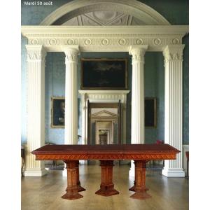 Large Dinner Or Library Table , In Neo-grecian Style.