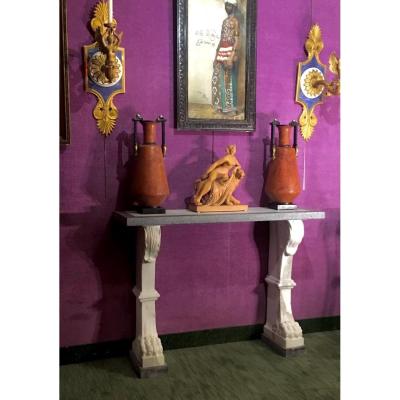 Console Marble , Empire, Lion Claws Legs.