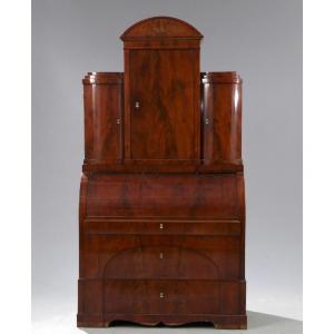 Large  Architectural Two Bodies Secretair , Mahogany, Baltic, Early 19th C.