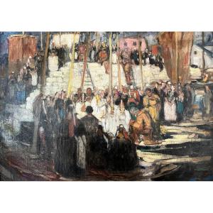 The Blessing Of The Penmarc'h Boats By Fernand Allard l'Olivier - 1922