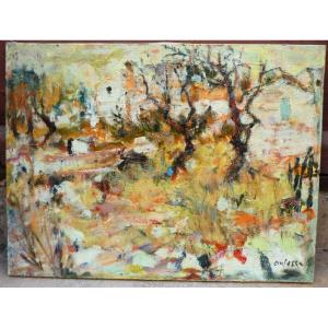 Landscape Of Haut Var By Pierre Anfosso 1928 - 2004