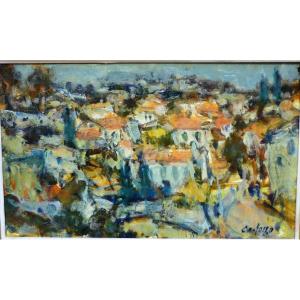 Village By Pierre Anfosso 1928-2004