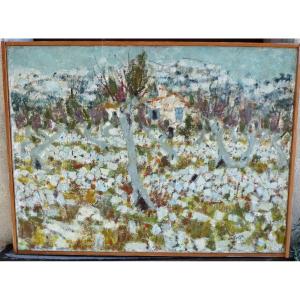 Landscape Of Provence By Pierre Anfosso 1928-2004