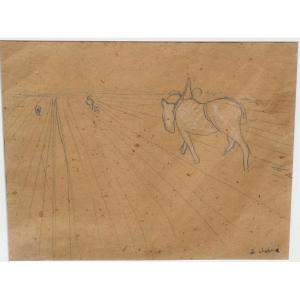 Plowing 1902 By Auguste Chabaud