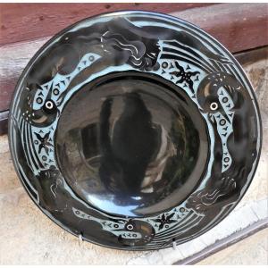 Art-deco Dish By Roger Mequinion 1905-1985