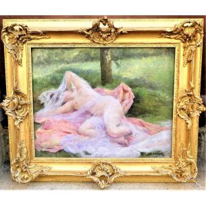 Nu  Voilé Par Emile Foubert 1848-1911