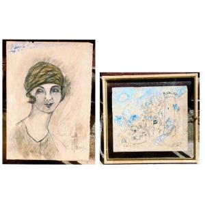 Double Sided Drawings By Guite And José Mange Circa 1920