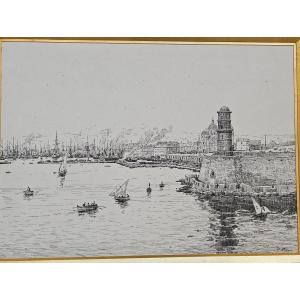 La Joliette - Marseille By Jean Baptiste Olive 1848-1936