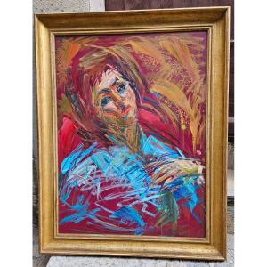 Portrait By Antoine Ferrari 1910-1995