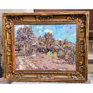 Spring In Provence By Michel Zimmermann 20th-20th Century