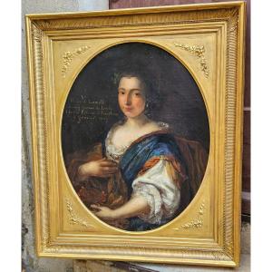 Portrait Of Princess Lameth 1669 French School Of The 17th Century