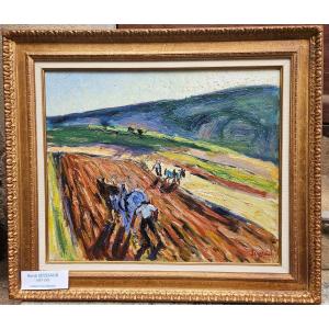 The Ploughmen By René Seyssaud 1867-1952