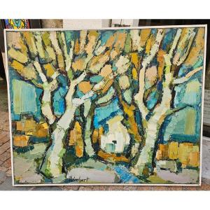 Composition Aux Arbres Par Romain Recubert 1928-2003