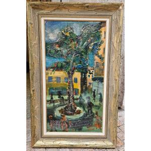 The Place At The Big Tree By Claude Moulet 1939-2017