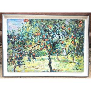 The Orange Harvest By Max Agostini 1914-1997