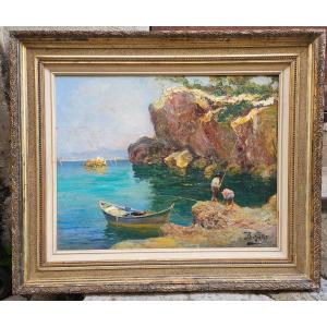 Provençal Cove By Biaggi 19th-20th Century