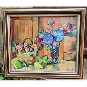 Fruits And Flowers By Gabriel Belot 1882-1962